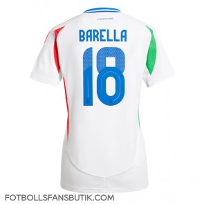 Italien Nicolo Barella #18 Replika Bortatröja Damer EM 2024 Kortärmad